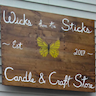 Wicks from the Sticks company logo