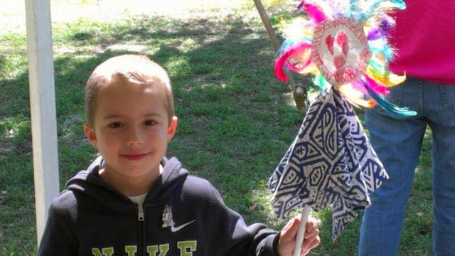 a boy holding a kite