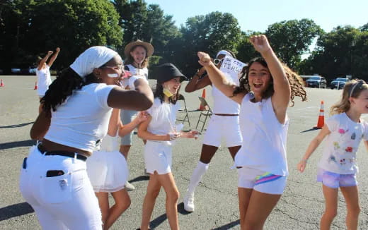 a group of people dancing