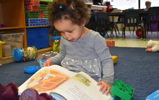 a child reading a book