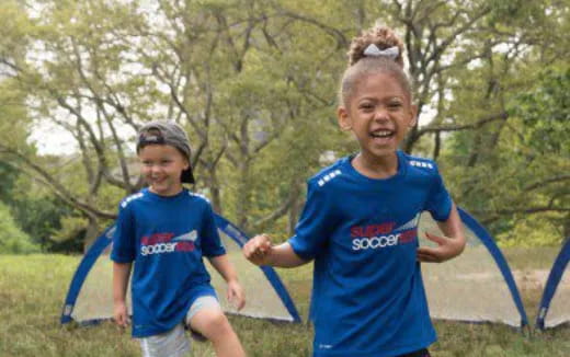 a couple of girls running