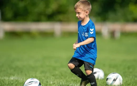 a boy playing football