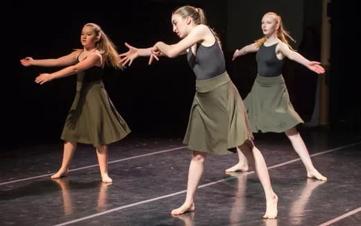 a group of women dancing