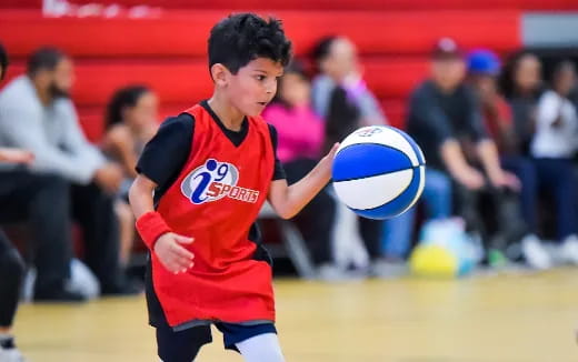 a boy playing football