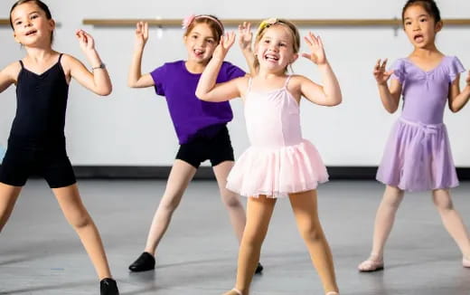 a group of girls dancing