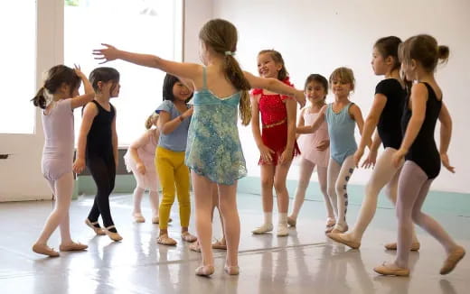 a group of people dancing