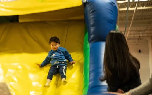 a child on a slide