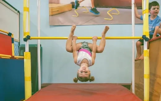 a girl doing gymnastics