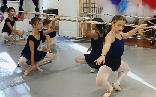 a group of women exercising