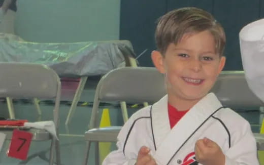 a boy wearing a stethoscope