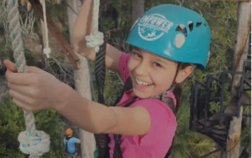 a girl wearing a helmet