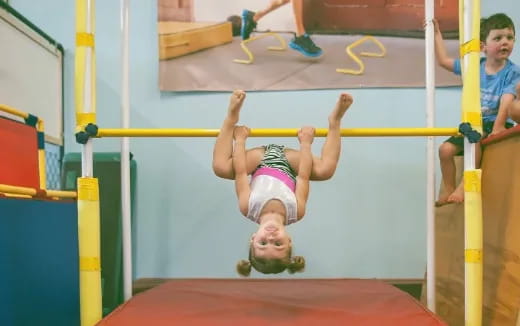 a girl doing gymnastics