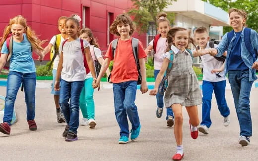 a group of people walking