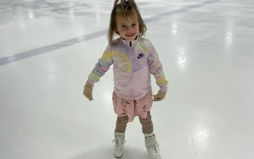 a girl on ice