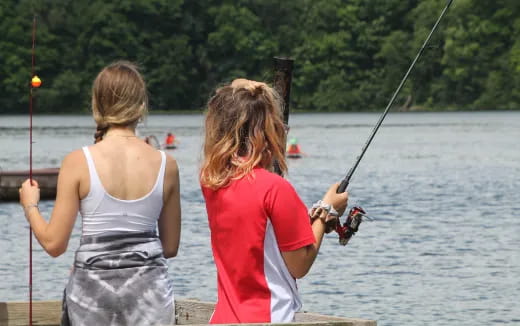 a group of women fishing